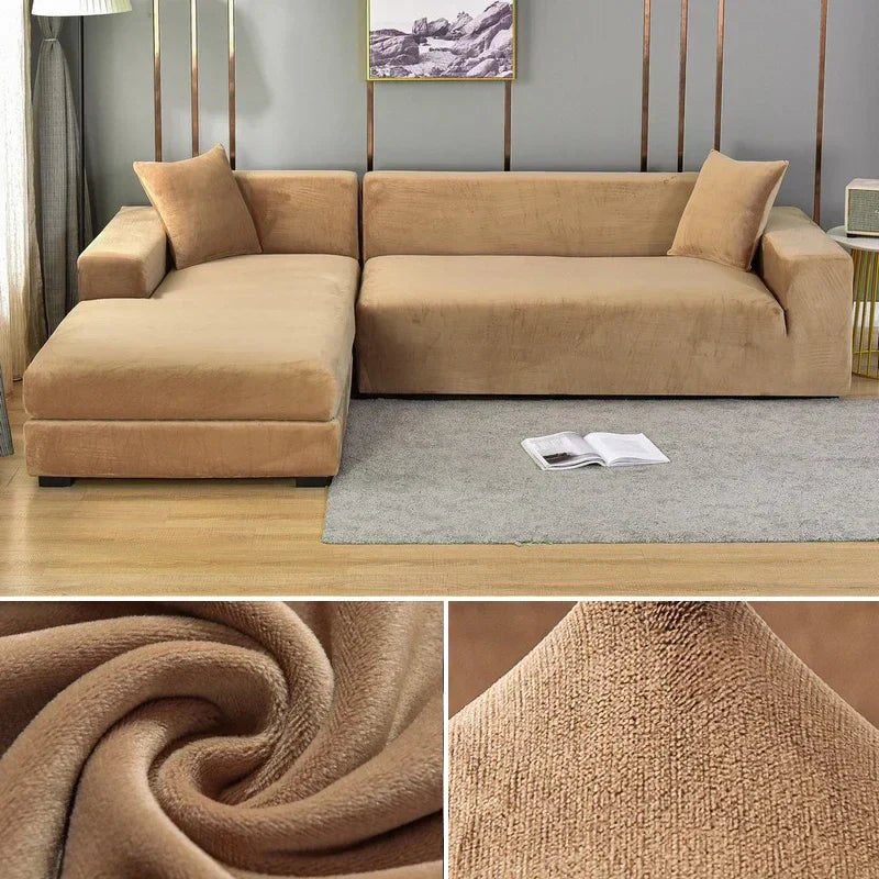Stretch Velours potah na pohovku s luxusním zpracováním – Sofina