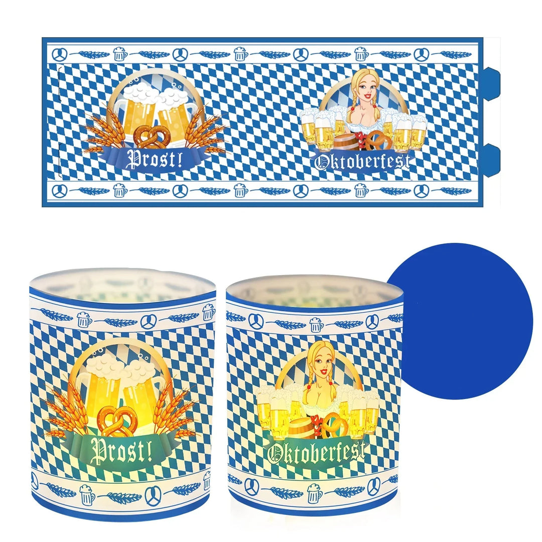 Stolní svícny v designu Oktoberfest (12 kusů, 1+1 zdarma) – LampenGlädje Oktoberfest 2026