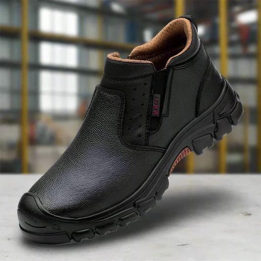 Pánské bezpečnostní boty voděodolné se ocelovou špicí a širokým střihem – Arvid