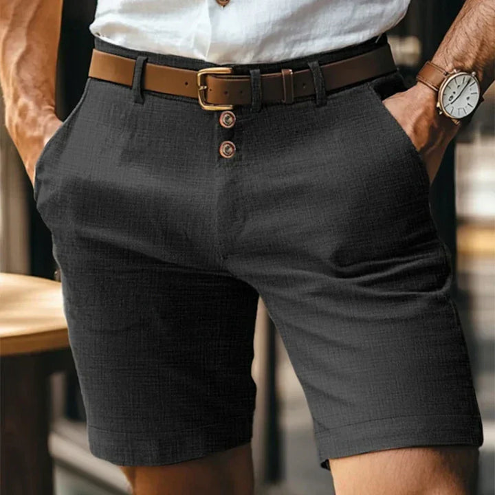 Pánské prodyšné vintage slim-fit letní kraťasy – Lennart
