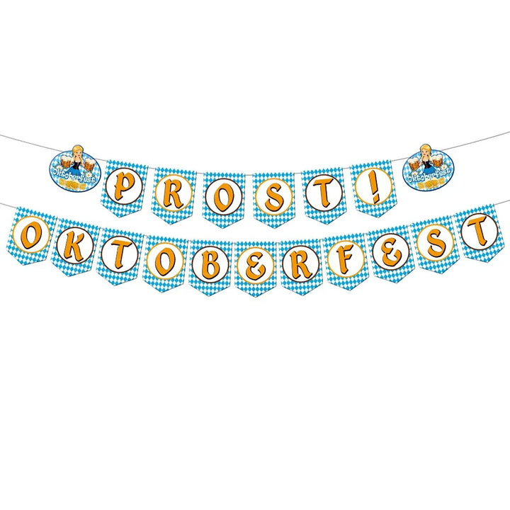 Papírové vlajkové girlandy v designu Oktoberfestu – Vlajková radost Oktoberfest 2026