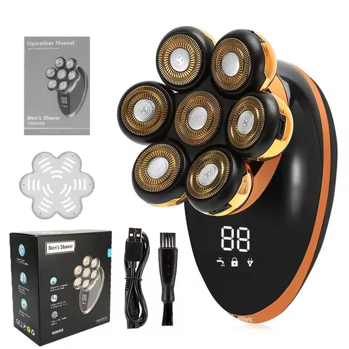 7D plovoucí elektrický holicí strojek s 5v1 sadou pro péči a vodotěsným provedením – FlexEdge