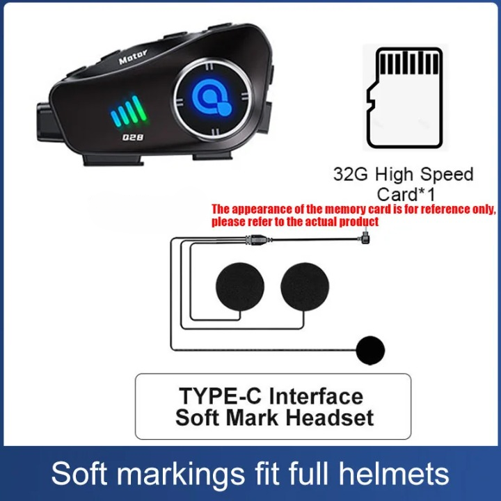 Bluetooth kamera do motocyklové přilby 1080P HD, vodotěsná – ApexRide