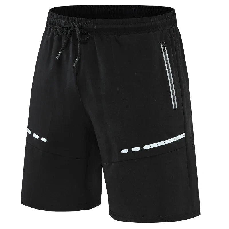 Sportovní a stylové slim-fit tréninkové šortky s kapsami na zip – Kian
