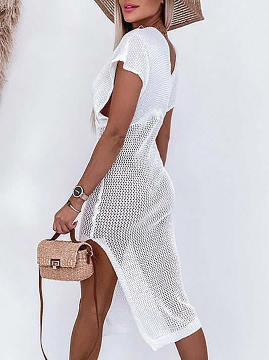 Zúžené plážové šaty s páskem v pase – Yara