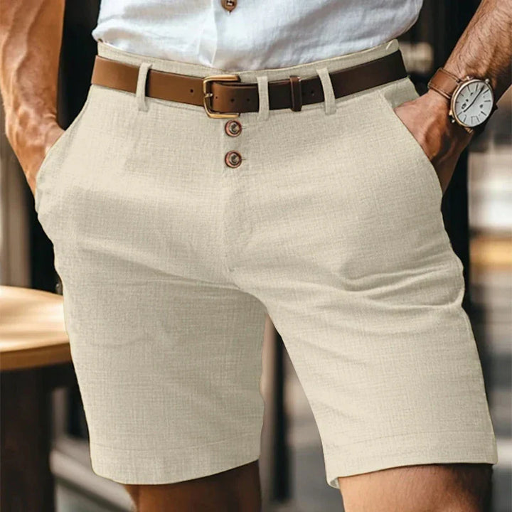 Pánské prodyšné vintage slim-fit letní kraťasy – Lennart