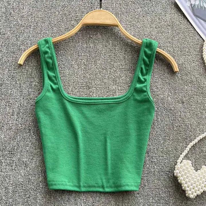 Crop-top bez zad v jednobarevné barvě – Zayra