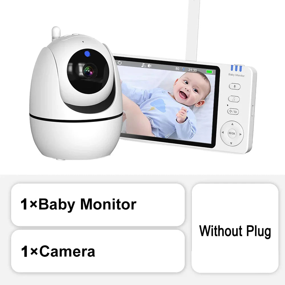 5palcová HD videochůvička s kamerou, PTZ-zoomem a nočním viděním