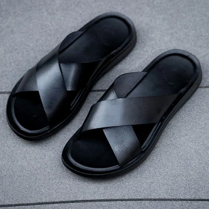 Italské pánské kožené slip-on boty – Lorenzo
