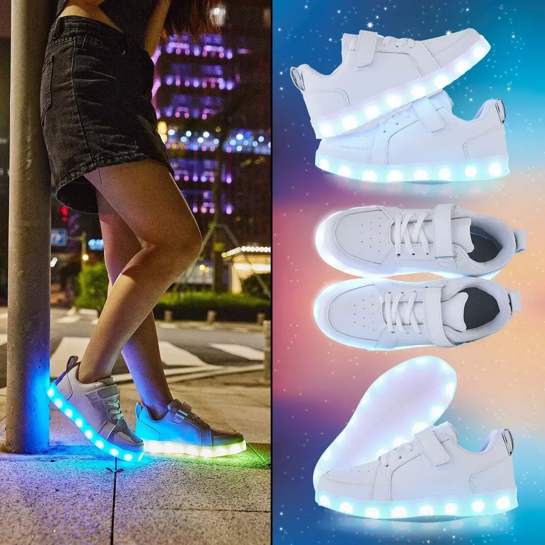 Dětské LED tenisky s efektem změny barvy při chůzi