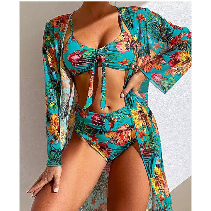 Bikiny s vysokým pasem a plážový přehoz – Amira