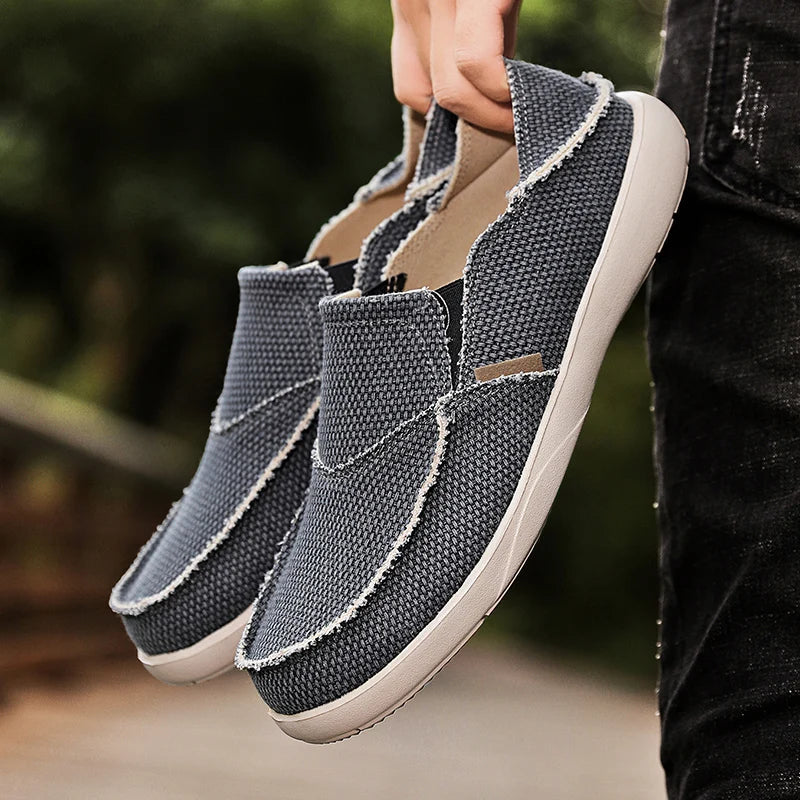 Lehké plátěné tenisky pro muže | Prodyšné podzimní espadrilky - Niko