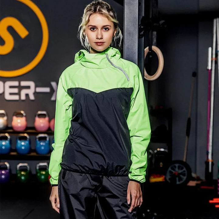Lehká unisex tréninková sada s zipem a kapucí – Remo