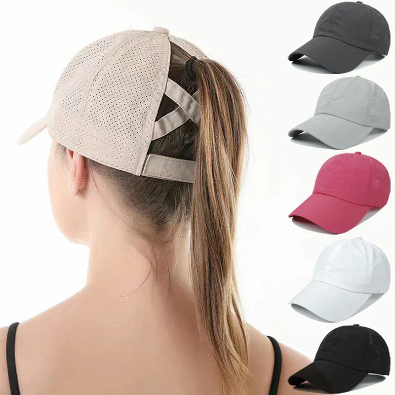Prodyšná unisex sportovní čepice z pletiva s nastavitelným střihem – AeroCap