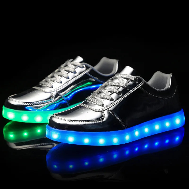Dětské LED tenisky s efektem změny barvy při chůzi