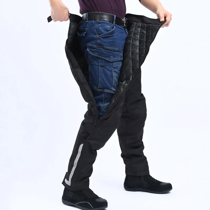 Větruodolné motocyklové kalhoty s ochranou – RoadGuard