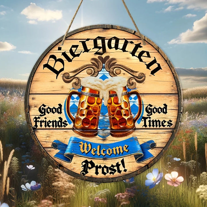 Kovová nástěnná cedule „Pivní zahrádka Na zdraví“ – cedule Oktoberfest 2025