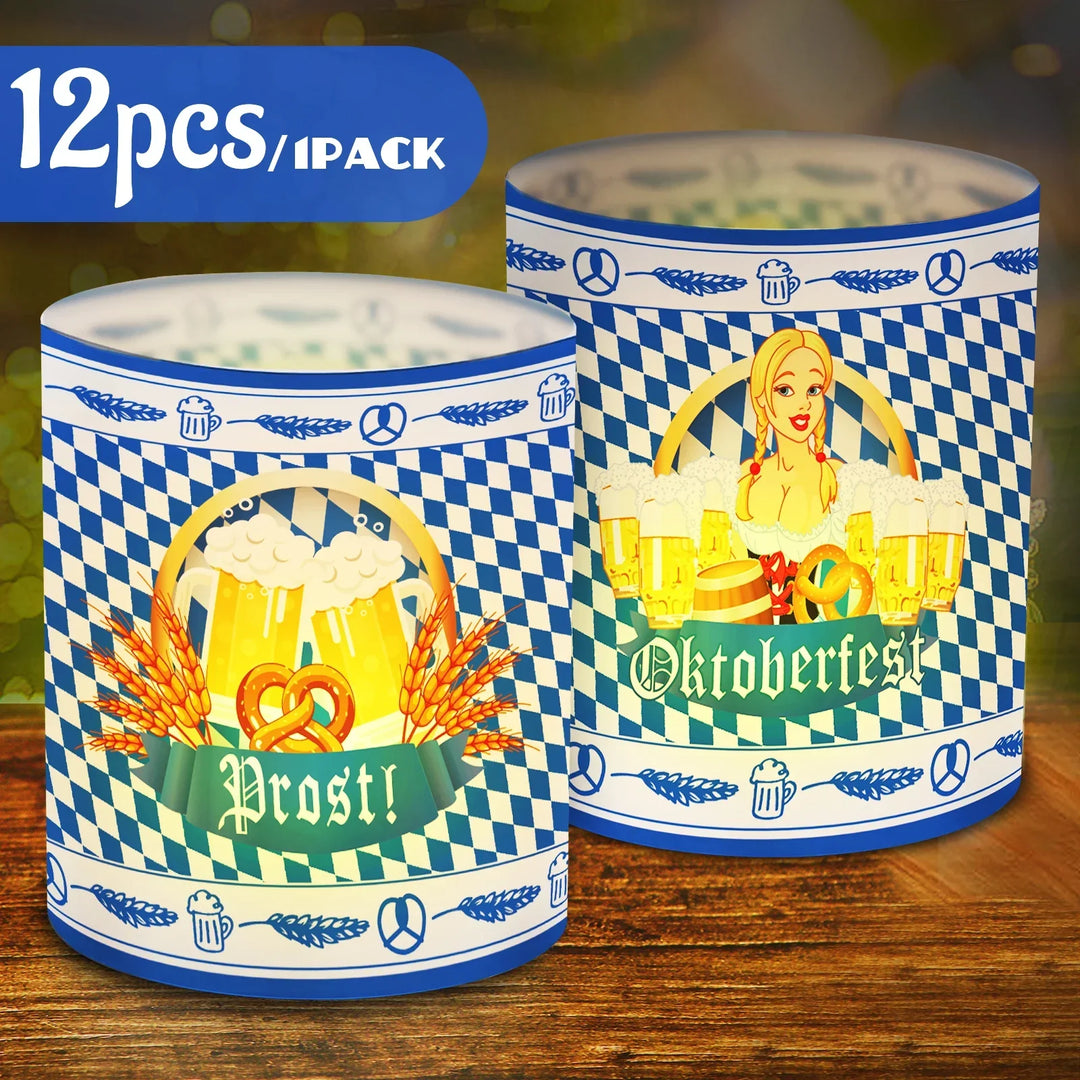 Stolní svícny v designu Oktoberfest (12 kusů, 1+1 zdarma) – LampenGlädje Oktoberfest 2026