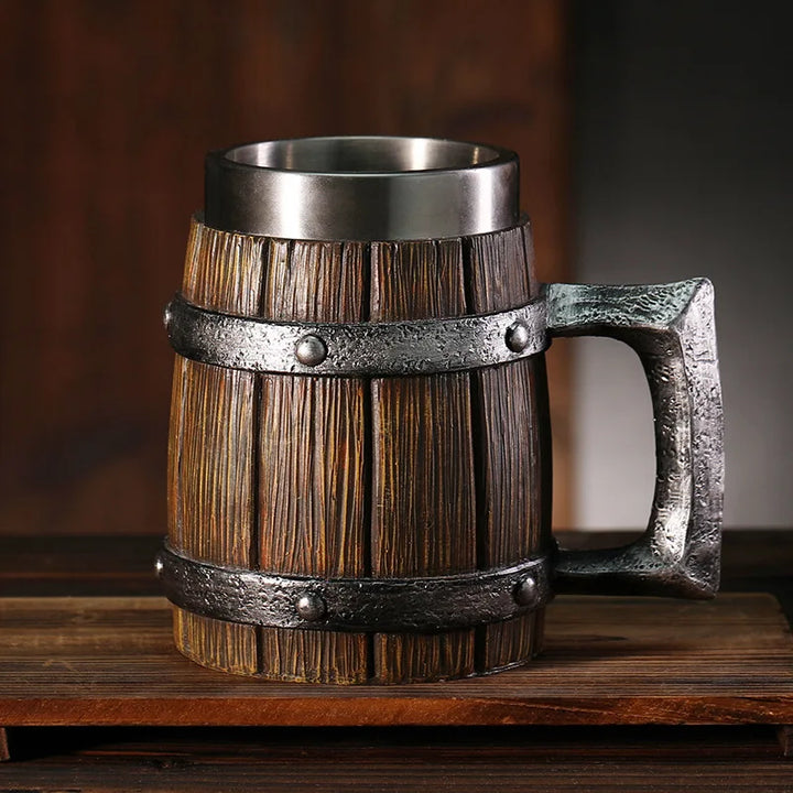 Dřevěný džbán s nerezovou vložkou (600 ml) – EichenKrug Oktoberfest 2025