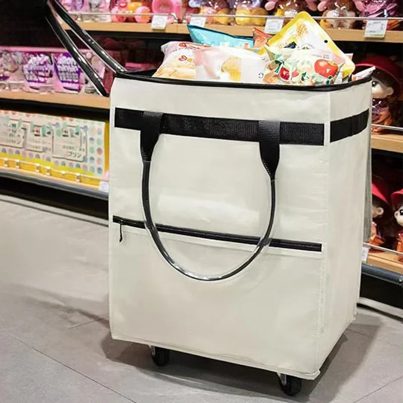 Opakovaně použitelná nákupní taška na kolečkách – Rollex – (velká kapacita)