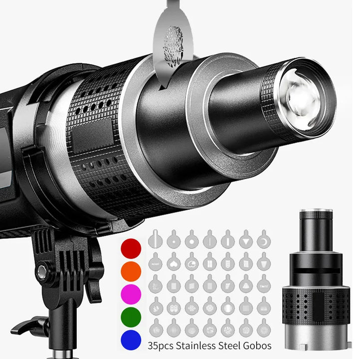 Optický spotlight – sada kuželových čoček s 35 goby a Bowens bajonetem – Lumina