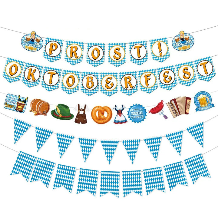 Papírové vlajkové girlandy v designu Oktoberfestu – Vlajková radost Oktoberfest 2026
