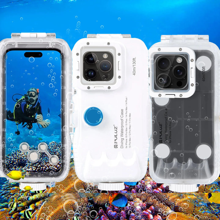 Vodotěsné potápěčské pouzdro pro iPhone s ochranou až do hloubky 40 m a dotykovým ovládáním – AquaShield