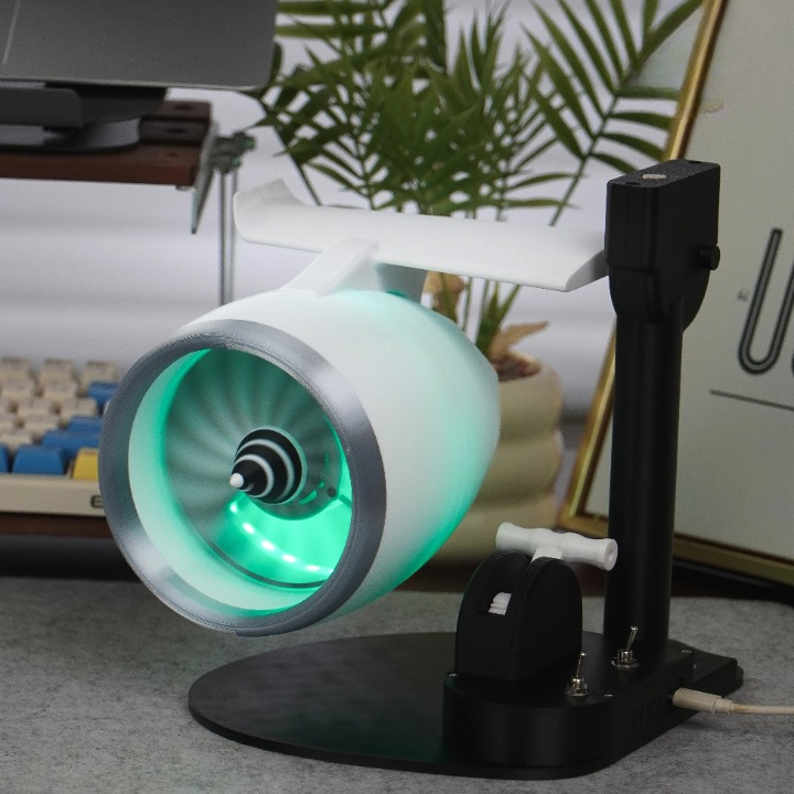 Zvlhčovač mlhy ve stylu turbínového ventilátoru s RGB osvětlením – AeroMist