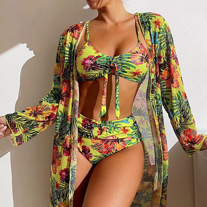 Bikiny s vysokým pasem a plážový přehoz – Amira