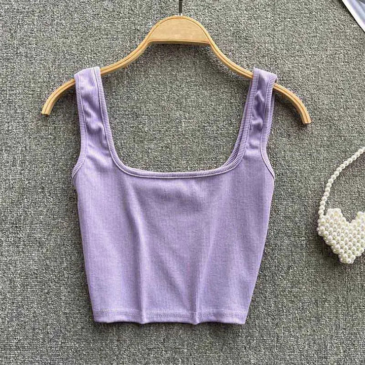 Crop-top bez zad v jednobarevné barvě – Zayra