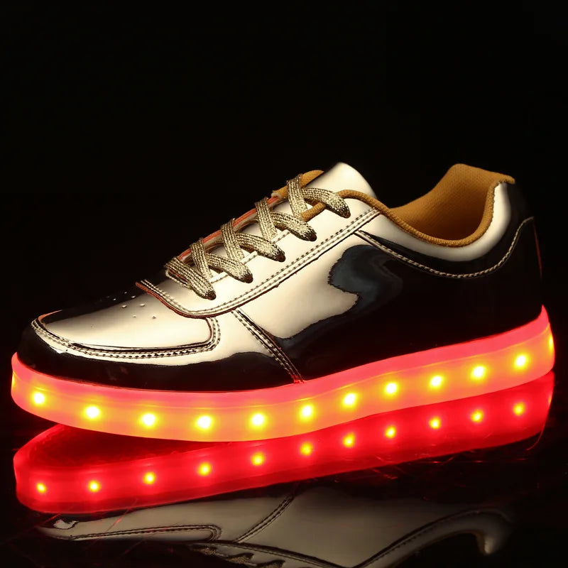 Dětské LED tenisky s efektem změny barvy při chůzi