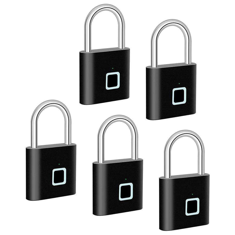 Chytrý visací zámek na otisk prstu s USB nabíjením a vodotěsným provedením – Titan