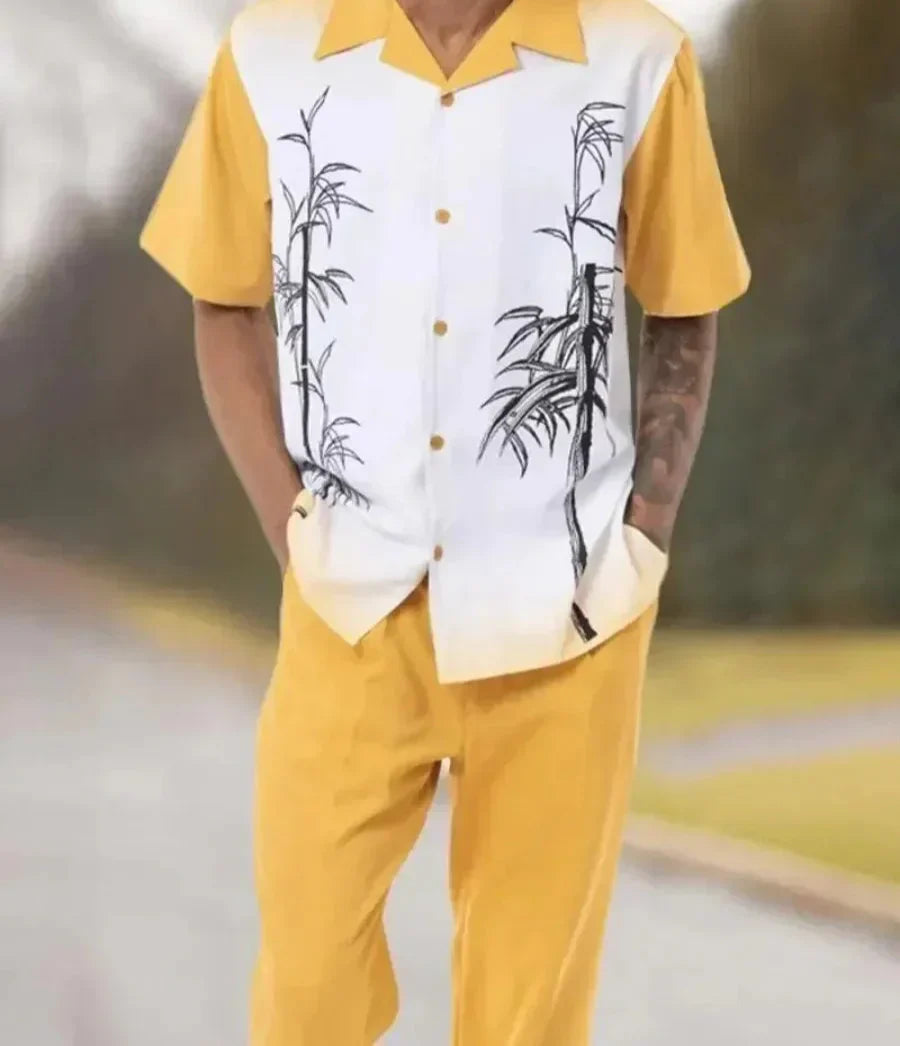 Trendy set se dvěma díly pro muže ve stylu Harajuku s 3D potiskem – Kenji