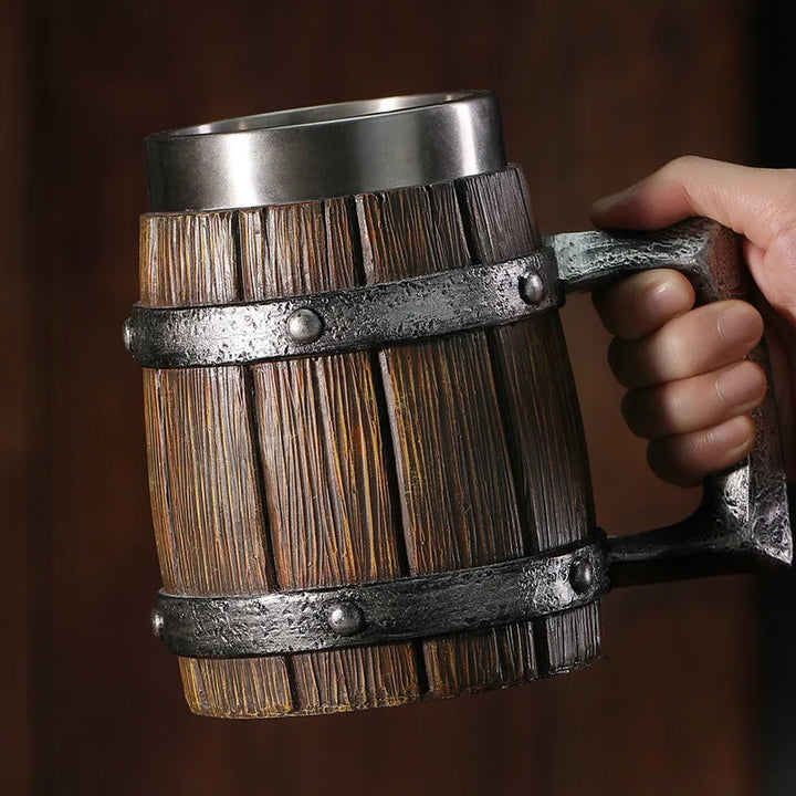 Dřevěný džbán s nerezovou vložkou (600 ml) – EichenKrug Oktoberfest 2025