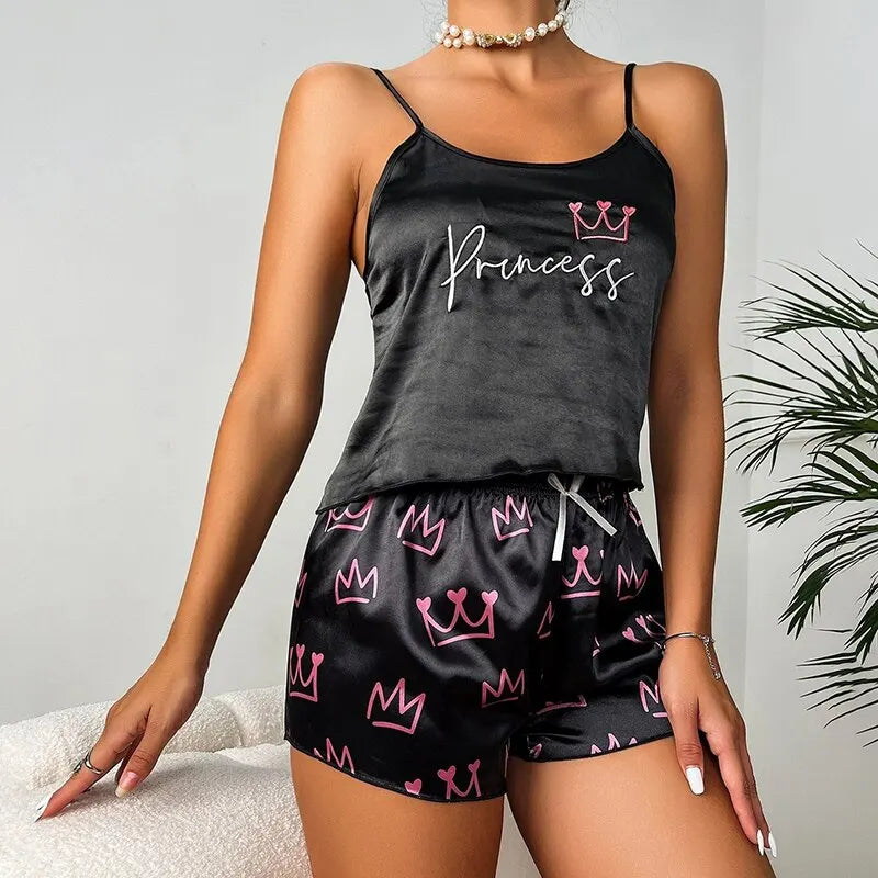 Elegantní saténový pyžamový set pro ženy – Alina