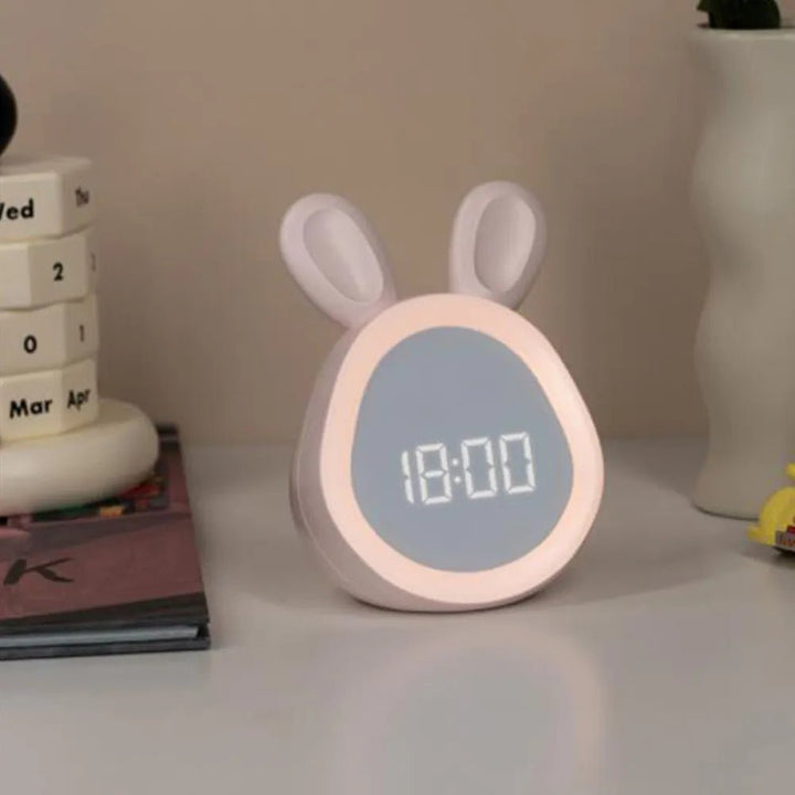 Dětské budíky ve tvaru králíčka s LED nočním světlem - BunniGlow