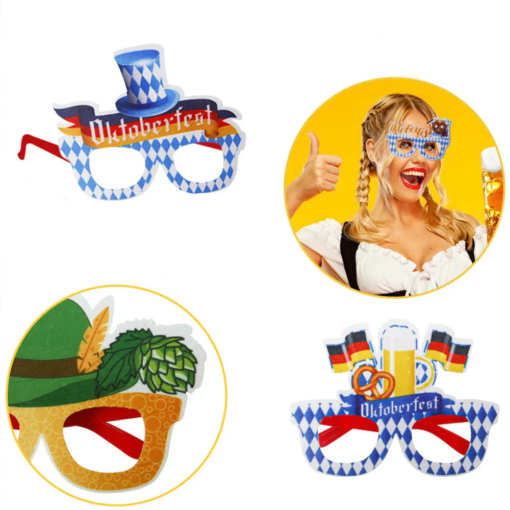 Sada párty brýlí v designu Oktoberfest (12 kusů) - 1+1 zdarma - vtipné brýle Oktoberfest 2026