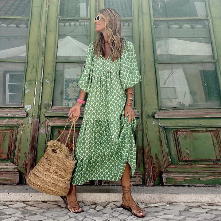 Boho letní šaty v ibizském stylu s volným střihem – Elira