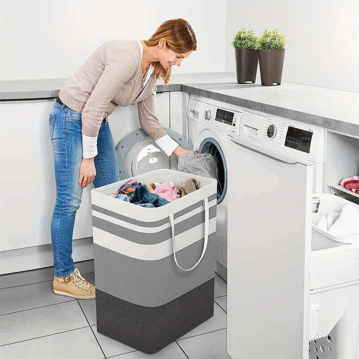 75l velký skládací koš na prádlo s držadly – Solen