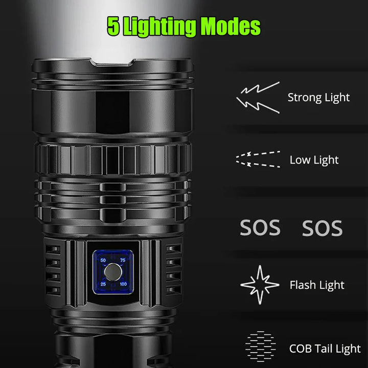 Dobíjecí LED svítilna 10 000 lumenů – Striker