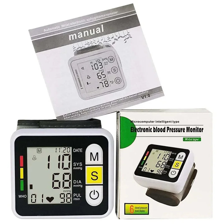 Digitální zápěstní tlakoměr s LCD displejem – PulseTrack