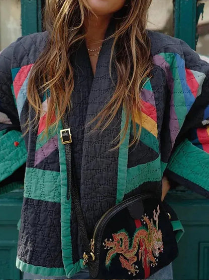 Pruhovaná dámská bunda na podzim – Amélie