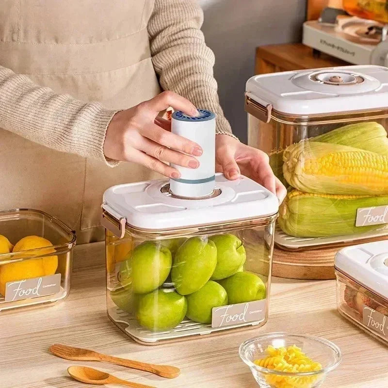 Vakuový box na potraviny, průhledná nádoba s ruční pumpou – FreshLock
