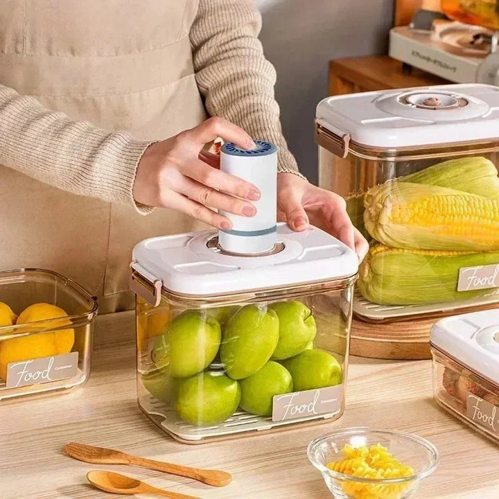 Vakuový box na potraviny, průhledná nádoba s ruční pumpou – FreshLock