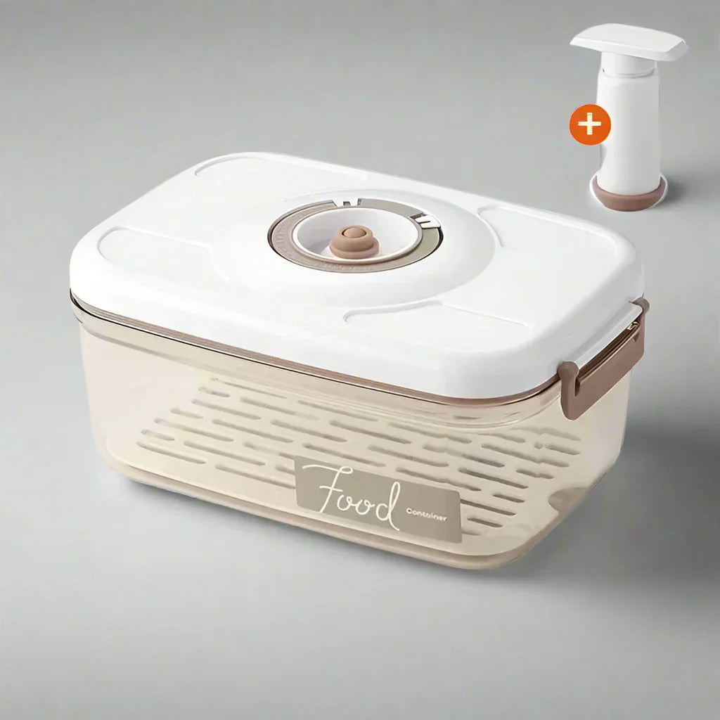 Vakuový box na potraviny, průhledná nádoba s ruční pumpou – FreshLock
