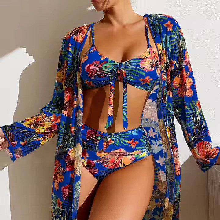 Bikiny s vysokým pasem a plážový přehoz – Amira