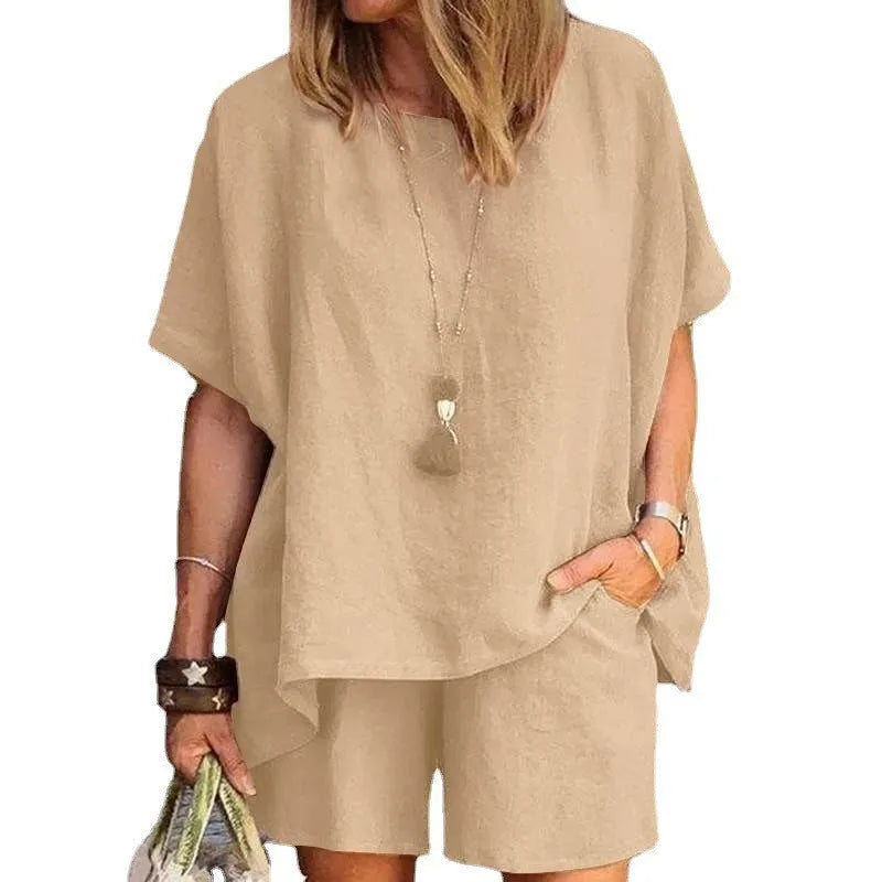 Trendy dvoudílný outfit pro ženy na léto s šortkami – Nayla