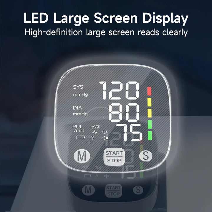 Dobíjecí LED zápěstní tlakoměr s hlasovou funkcí – HeartGuard