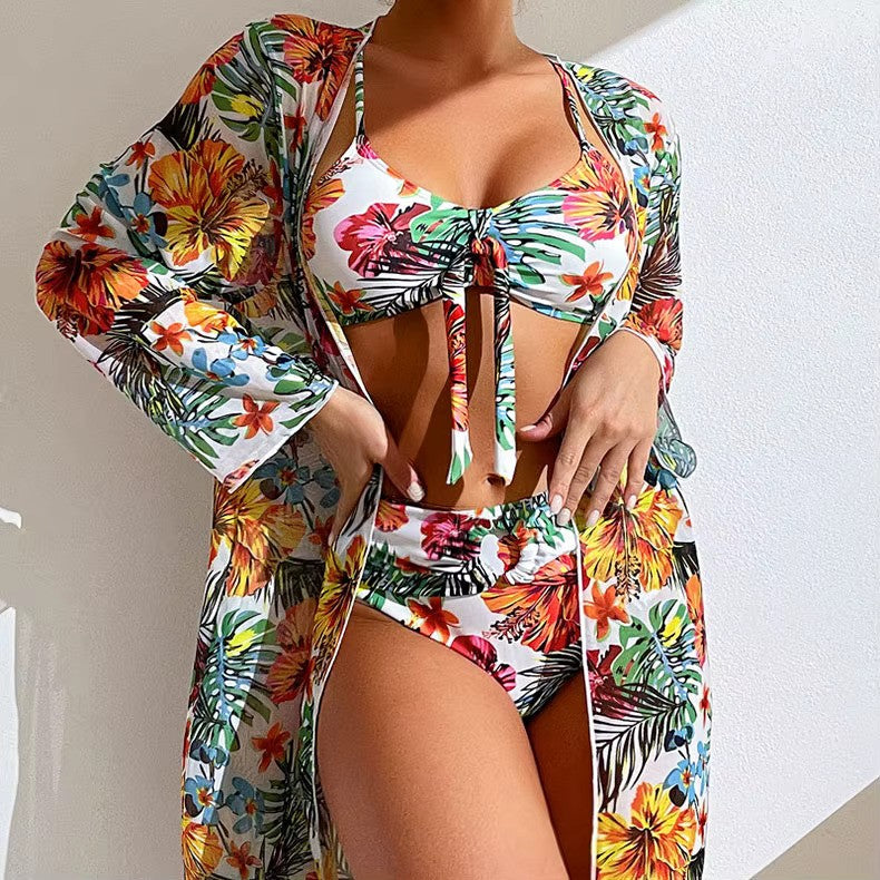 Bikiny s vysokým pasem a plážový přehoz – Amira