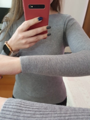 Dámský pletený svetr s lodním výstřihem – Maris